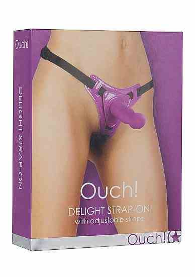 Strap-On Z Uprzężą Ouch Delight 15Cm Fioletowy