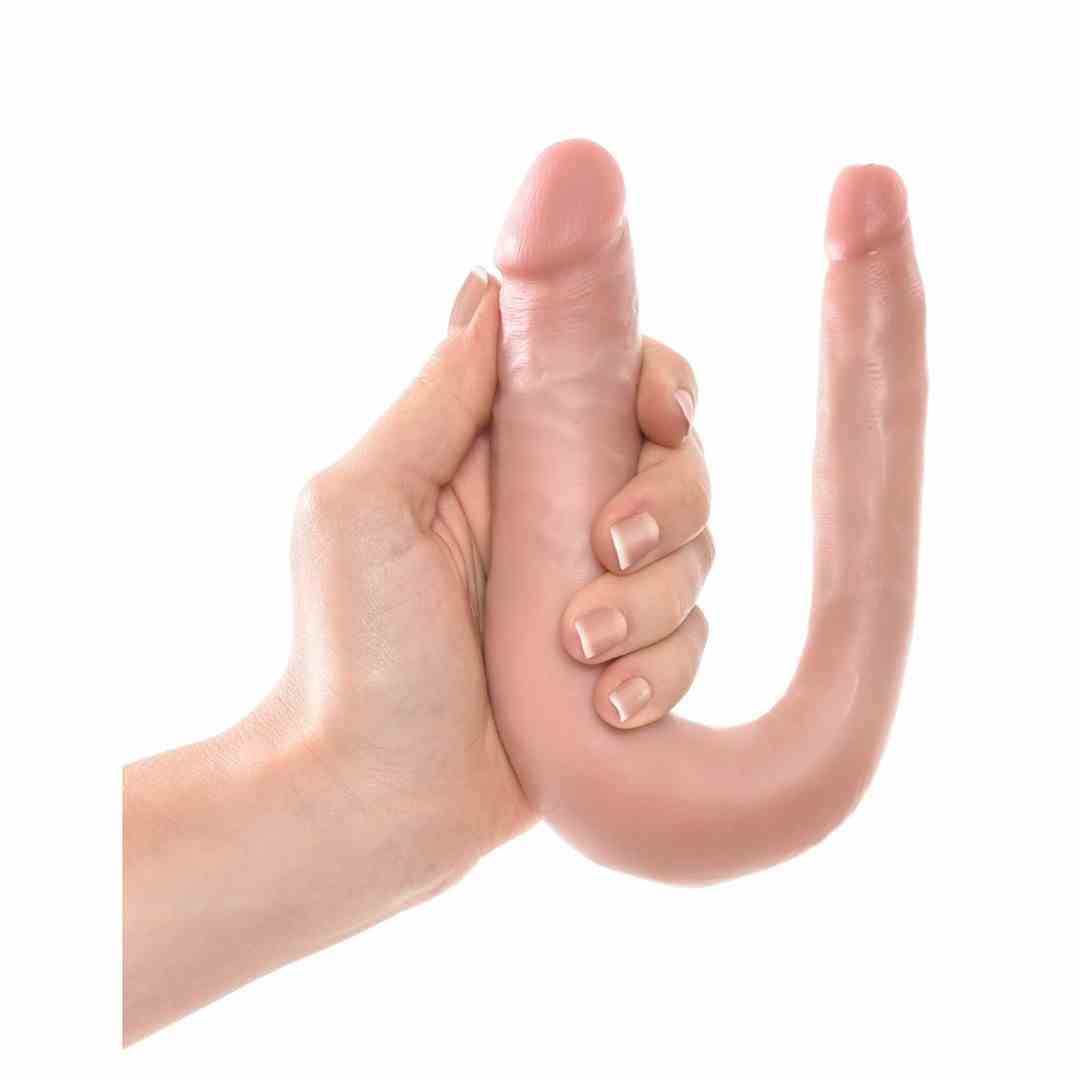 Dildo Dwustronne Double Trouble 13Cm Cieliste