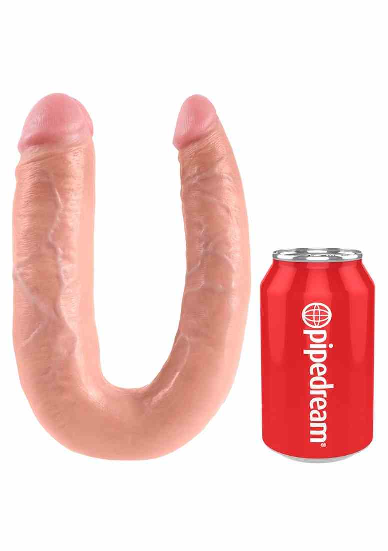 Dildo Dwustronne Double Trouble 18Cm Cieliste