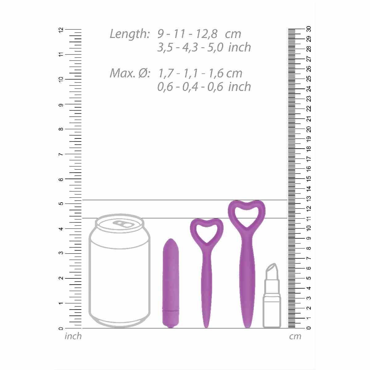 Dylatory Waginalne Ouch Zestaw 5Szt Fioletowe