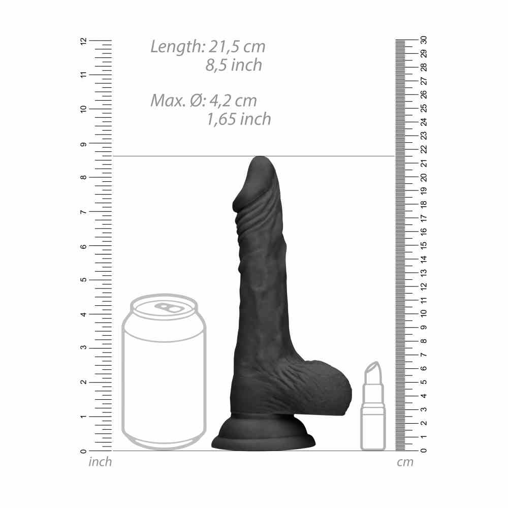 Dildo Z Jądrami 20 Cm Czarne