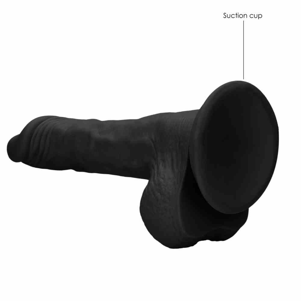 Dildo Z Jądrami 23 Cm Czarne