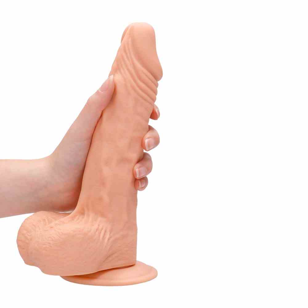 Dildo Z Jądrami 23 Cm Kremowe