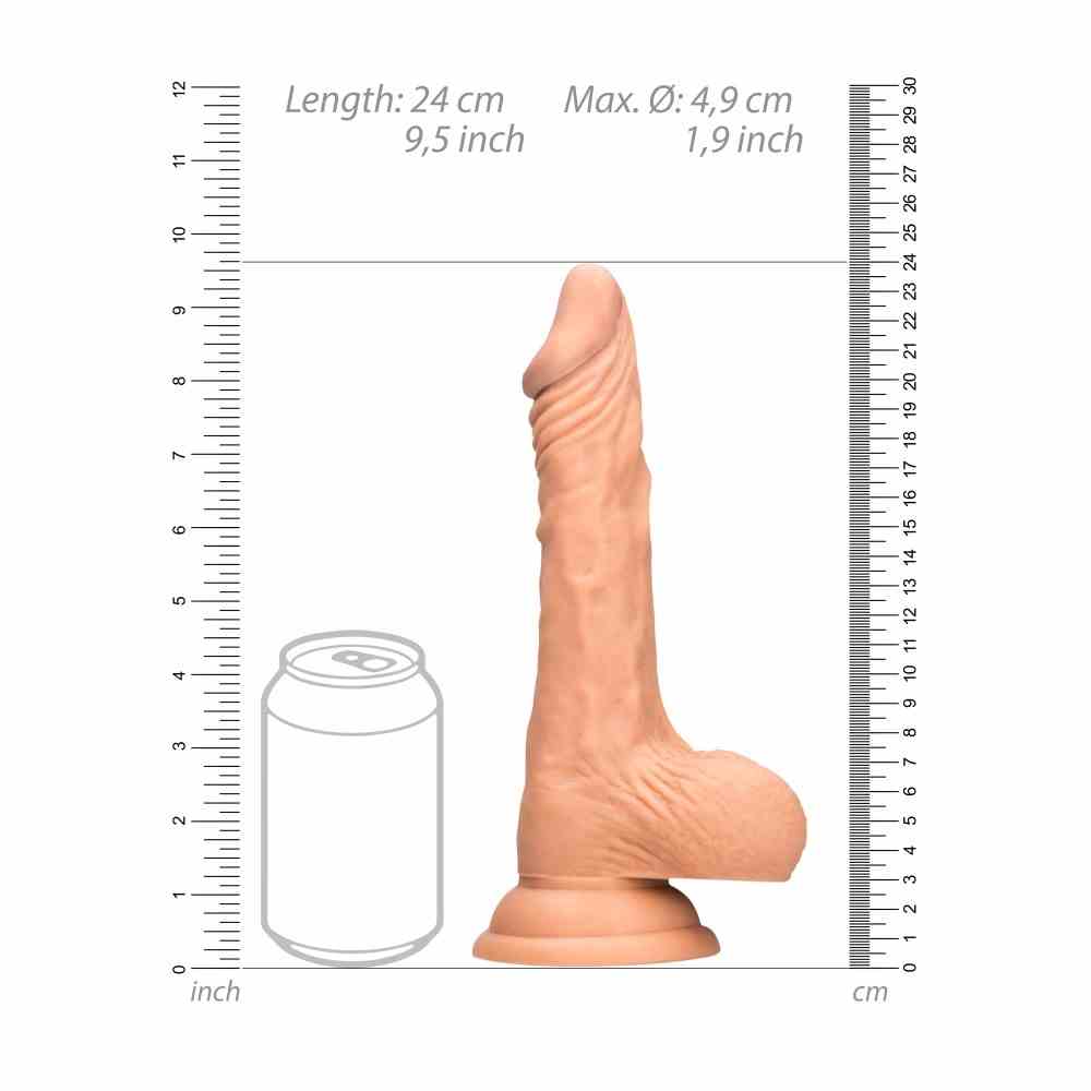 Dildo Z Jądrami 23 Cm Kremowe