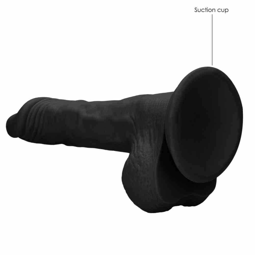 Dildo Z Jądrami 25 Cm Czarne
