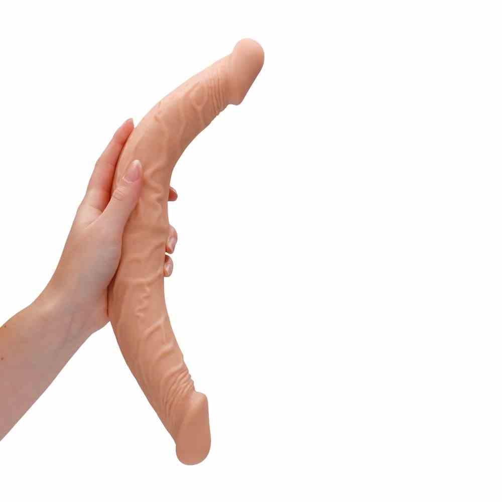 Dildo Dwustronne 36 Cm Kremowe