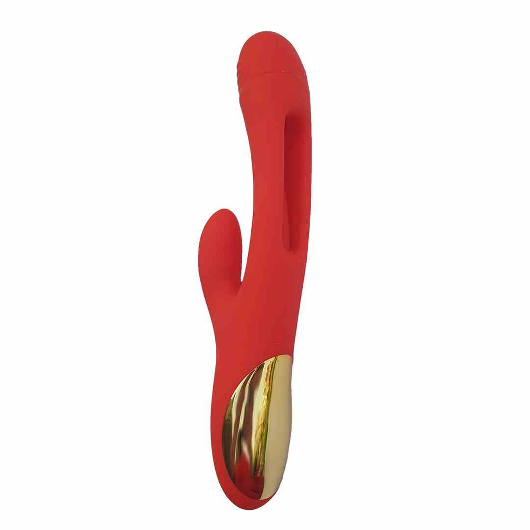 Wibrator Królik Z Języczkiem 3W1 Czerwony