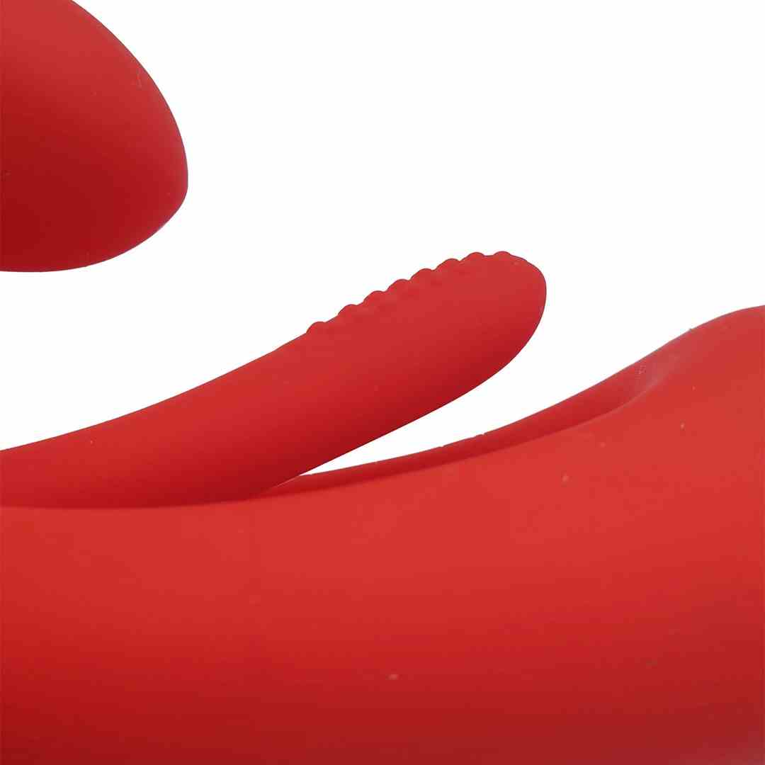 Wibrator Królik Z Języczkiem 3W1 Czerwony