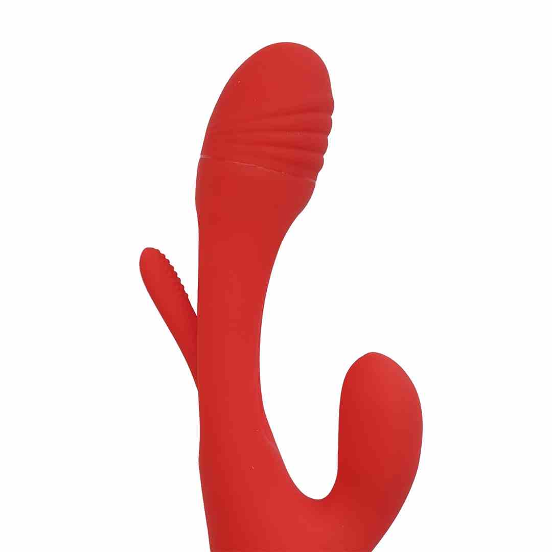 Wibrator Królik Z Języczkiem 3W1 Czerwony